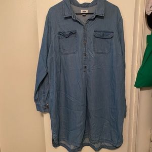 Old Navy Long Sleeve Chambray Dress